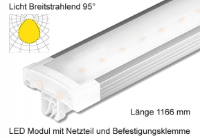 Schienen Linear LED Leuchte 1166 mm Lichtverteilung Breitstrahlend 95