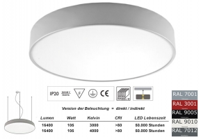 Pendelleuchte PLAFO 1100 PND Licht direkt / indirekt 1100mm Durchmesser