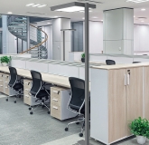 LED Stehleuchte Office LED SLIM SR mit 29 Watt in 3000 Kelvin + 4000 Kelvin