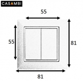Batterieloser Bluetooth Wandschalter als 1 und 2 Taster für CASAMBI
